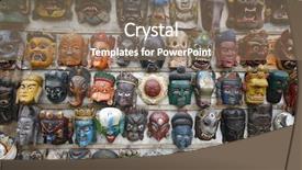 Presentation with nepal - Presentation theme enhanced with masks on wall in nepal background and a coral colored foreground