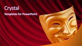  Presentation with theatre - PPT layouts having masks with the theatre concept background and a  colored foreground