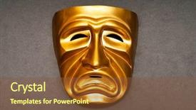  Presentation with theatre - Cool new presentation theme with masks with the theatre concept backdrop and a  colored foreground