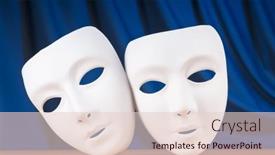  Presentation with theater - Presentation featuring masks-with-theater-concept background and a lemonade colored foreground