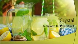  Presentation with mason jar - Amazing PPT theme having mason-jar-and-jug backdrop and a yellow colored foreground