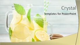  Presentation with mason jar - Presentation design having mason-jar-and-jug background and a sky blue colored foreground