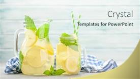  Presentation with mason jar - Slide set enhanced with mason-jar-and-jug background and a sky blue colored foreground