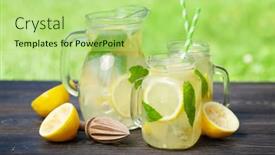  Presentation with mason jar - Audience pleasing slide deck consisting of mason-jar-and-jug backdrop and a mint green colored foreground