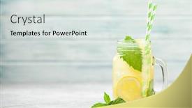  Presentation with mason jar - PPT layouts having mason-jar-with-lemon background and a light gray colored foreground