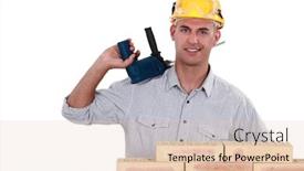  Presentation with drill - Presentation design featuring mason with a drill background and a lemonade colored foreground