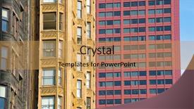  Presentation with urban buildings - PPT theme with masonary - city urban buildings old new background and a yellow colored foreground