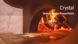  Presentation with bar and restaurant - Theme with masonry - burning firewood in traditional oven background and a wine colored foreground