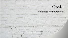  Presentation with brick wall texture - Beautiful presentation theme featuring masonry blocks - white brick wall texture backdrop and a light gray colored foreground
