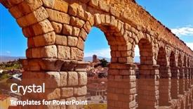  Presentation with aqueduct - Colorful slide set enhanced with masonry bridge - view of the roman aqueduct backdrop and a  colored foreground