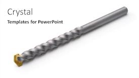  Presentation with masonry - Slide deck featuring masonry-drill-bit-tip-isolated background and a white colored foreground