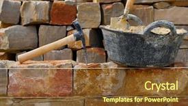  Presentation with stone masonry - Amazing presentation design having masonry stone wall construction backdrop and a tawny brown colored foreground