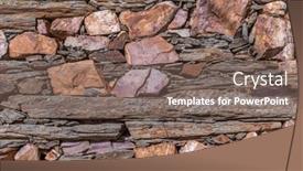  Presentation with masonry - Presentation theme featuring masonry-wall-of-stones background and a violet colored foreground