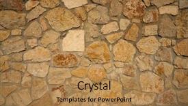  Presentation with masonry - Slide set having masonry wall stonewall in mediterranean background and a coral colored foreground