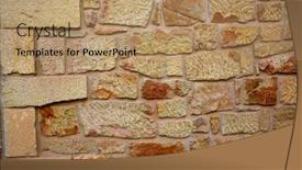  Presentation with masonry - Audience pleasing slide set consisting of masonry-walls-in-maestrazgo backdrop and a coral colored foreground