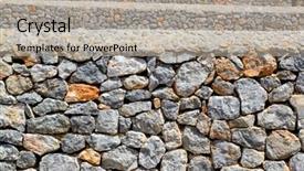  Presentation with masonry - PPT theme with masonry walls perspective gray limestone from mallorca balearic islands spain background and a light gray colored foreground