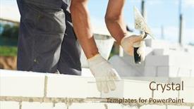  Presentation with construction work - Amazing PPT layouts having masonry works - close-up of construction process mason backdrop and a cream colored foreground