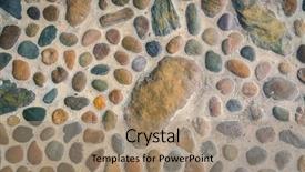  Presentation with marble tile texture stone wall - Amazing slide deck having masonry works - stone wall texture background backdrop and a coral colored foreground