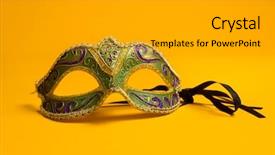  Presentation with mardigras - Theme with mardigras - green gold purple mardi gras background and a gold colored foreground