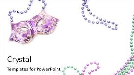  Presentation with masquarade - Cool new presentation with mardi gras mask beads - masquarade party supplies with copyspace backdrop and a white colored foreground