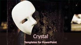  Presentation with masquerade mask - Theme featuring masquerade - phantom of the opera background and a wine colored foreground