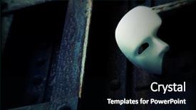  Presentation with masquerade mask - Cool new PPT layouts with masquerade - phantom of the opera backdrop and a black colored foreground