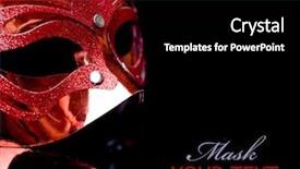  Presentation with masquerade mask - Beautiful theme featuring masquerade christmas - carnival mask isolated on black backdrop and a black colored foreground