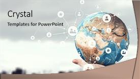  Presentation with mass media - Colorful slide deck enhanced with mass communication - media worldwide technology concept mixed backdrop and a light gray colored foreground