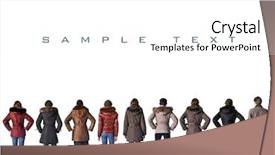  Presentation with mass - Presentation design consisting of mass gathering - urban fashion people background and a  colored foreground