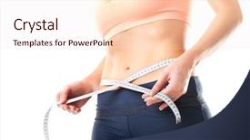  Presentation with diet - PPT theme with mass shooting - diet - young woman is background and a sky blue colored foreground