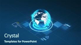  Presentation with mass - Slides featuring mass transfer - technology cyberspace and virtual reality background and a ocean colored foreground