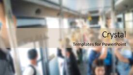  Presentation with blur - Presentation theme featuring communication path - abstract blur subway train background and a soft green colored foreground