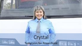  Presentation with google api bus tracking system - Cool new presentation with standing in front of bus backdrop and a light blue colored foreground