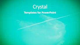  Presentation with blue sky - Audience pleasing PPT theme consisting of mass transportation - plane trail over the blue backdrop and a light gray colored foreground