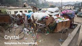  Presentation with mass wasting - Colorful PPT theme enhanced with smiling couple having mojito at sidewalk cafe backdrop and a soft green colored foreground