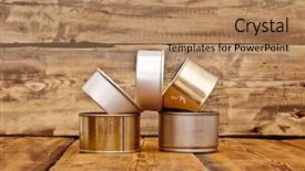  Presentation with old wooden table food - Cool new slides with mass wasting - pile of tin cans backdrop and a coral colored foreground