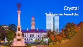  Presentation with usa and russia - Slides having massachusetts usa at worcester common background and a gray colored foreground