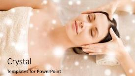 Presentation with beauty salon - Audience pleasing PPT layouts consisting of christmas massage - health and beauty concept backdrop and a  colored foreground