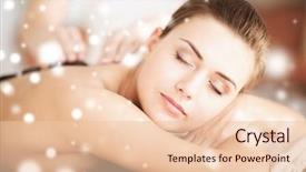  Presentation with beauty salon - Audience pleasing slide deck consisting of christmas massage - health and beauty concept backdrop and a  colored foreground