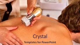  Presentation with beauty salon - PPT theme consisting of massage beauty salon electric stimulation background and a yellow colored foreground