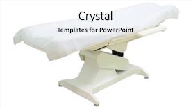  Presentation with beauty salon pedicured feet - Beautiful slide set featuring massage bed in a beauty backdrop and a  colored foreground