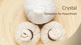  Presentation with bamboo - Slide deck consisting of massage bundles on a plate background and a  colored foreground