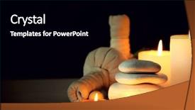  Presentation with old wooden table food - Slide deck enhanced with massage candle - beautiful spa composition on wooden background and a black colored foreground