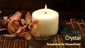  Presentation with financial wellness - PPT layouts consisting of massage candle - spa and wellness background and a  colored foreground