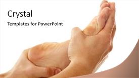  Presentation with foot massage - Beautiful PPT layouts featuring massage foot female close-up backdrop and a white colored foreground