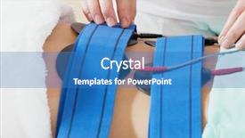  Presentation with salon - Cool new presentation with massage for belly cavity in massage salon backdrop and a teal colored foreground