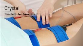  Presentation with salon - PPT theme featuring medical skin - massage for feet in massage background and a soft green colored foreground