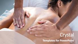  Presentation with physiotherapist - Cool new slides with massage from physiotherapist in clinic backdrop and a coral colored foreground