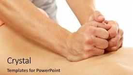  Presentation with female - Beautiful slide deck featuring massage of female back isolated backdrop and a  colored foreground