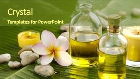  Presentation with banana stem tree and leaf - Slide deck having kids firness - cute little kid girl is background and a light gray colored foreground